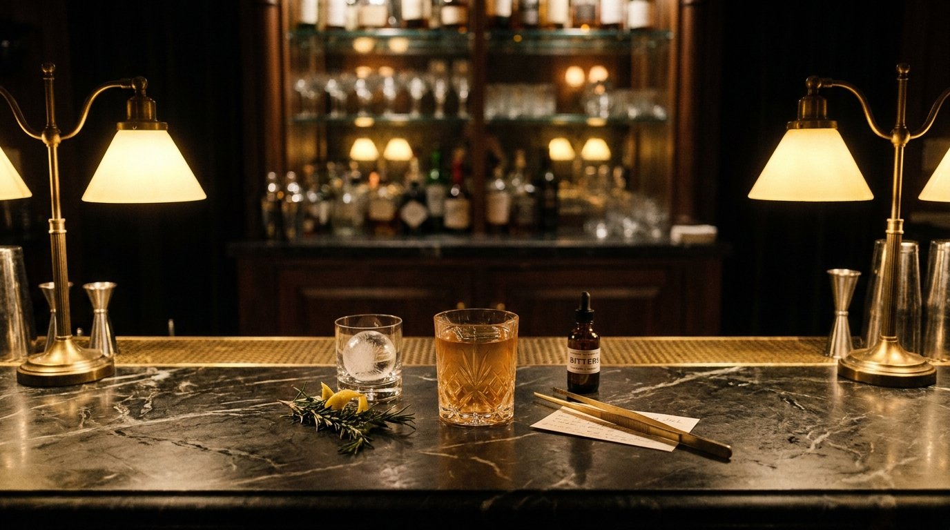 A bespoke cocktail designed as liquid art